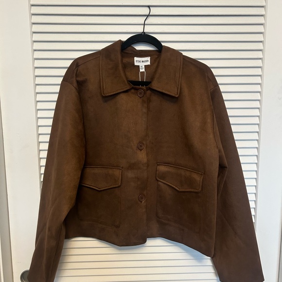 Steve Madden Faux Suede Trucker Jacket - Picture 2 of 6